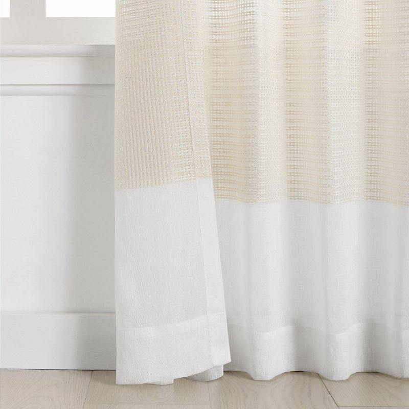 1pc 50&#34;x84&#34; Light Filtering Gilson Striped Window Curtain Panel Ivory - Mercantile, 5 of 10