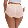INSPIRE CHIC Women's High Waisted Lace Trim Briefs Cotton Full Coverage Underwear Panties - 2 of 4