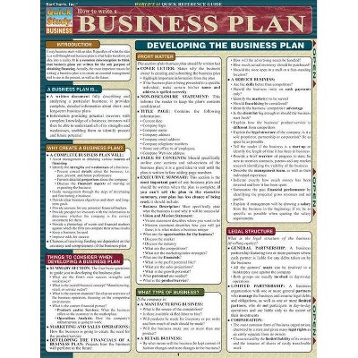 How to Write a Business Plan - (Quickstudy: Business) by  Jason Scerbo (Poster)