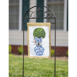 Evergreen Chinoiserie Topiary Garden Burlap Flag 12.5 x 18 Inches Indoor Outdoor Decor - 1 of 4