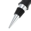 Unique Bargains Bottle Stoppers Groom Aluminum Alloy PTR Resin Black White Silver Tone 1 Pc - 3 of 3