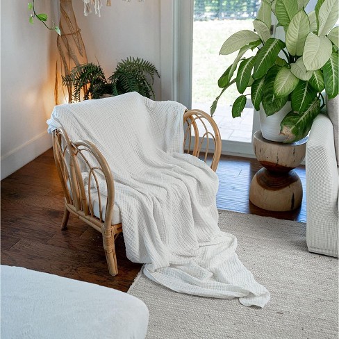 Oversized Fringe Throw – Muslin Comfort