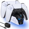Beboncool PS5 Controller Charger Playstation 5 Dualsense Charging Station Dock with AC Adaptor - 2 of 4
