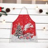 Unique Bargains Christmas Aprons Cotton Linen Red Green White 26.77"x21.65" 1 Pcs - 2 of 4