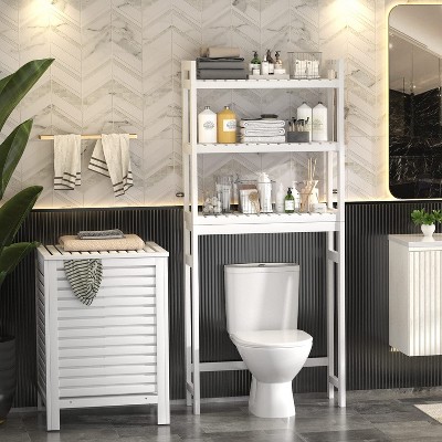 Aheaplus 3-Tier Bamboo Over The Toilet Storage Shelf