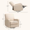 Aghana Digitals Beige Swivel Rocking Recliner Chair with 145° Manual Recline, Breathable Linen - 2 of 4