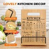 The Ultimate Gift for Cooks: Bamboo Cookbook Stand with Measurement Chart | Adjustable, Sturdy Kitchen Organizer - 3 of 4