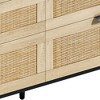 Sapphtopaz 6 Drawers 59.06" Rattan Dresser for Bedroom Storage Cabinet Closet Organizers and Storage for Bedroom, Closet, Living Room - 2 of 4