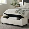 CAVINAS Rectangular Pull-Open Top Ottoman Bench with Storage,Button Tufted Wooden Ottoman for Living Room,Bedroom - 3 of 4