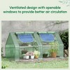 6' x 3' x 3' Portable Greenhouse, Garden Hot House with Two PE/PVC Covers and 2 Roll Up Windows - 4 of 4