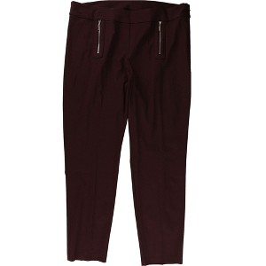 I.N.C International Concepts Womens Curvy-Fit Casual Trouser Pants, Red, 18 Regular - 1 of 2