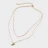 14K Gold Dipped Initial Bubble Multi-Strand Pendant Necklace - A New Day™ Gold - 3 of 4