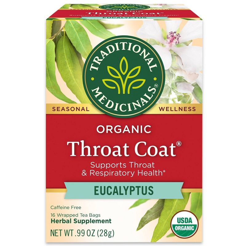 Traditional Medicinal Organic Throat Coat Eucalyptus Herbal Tea - 16ct, 1 of 8