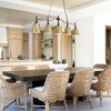 BAOURE 5-Light Kitchen Island Lighting 47.24" Gold Farmhouse Chandelier with flared Shades, Adjustable Height Dining Room Light Fixture Over Table Bar - 3 of 4