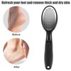 Unique Bargains Stainless Steel Foot File Removes Dead Skin Pedicure Foot Scrubber with Clean Brush Black 3Pcs - 2 of 4