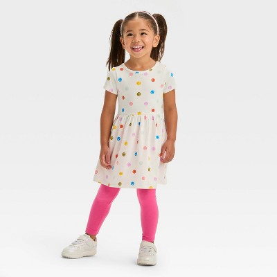 Cat & Jack - Brandclub - Toddler Girls' Short Sleeve Smiley