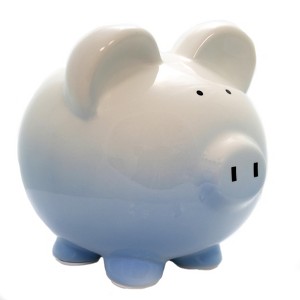 Child To Cherish 7.75 In Blue Ombre Piggy Bank Money Save Decorative Banks - 1 of 4