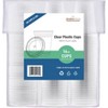 Durameg Large Party Plastic Cups with Straw-Slot Flat Lids 16 oz 100 Count - Crystal Clear Disposable Party Cups - 2 of 4