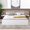 Queen Size Platform Bed with Headboard, Shelves, USB Ports and Sockets-ModernLuxe - 2 of 4