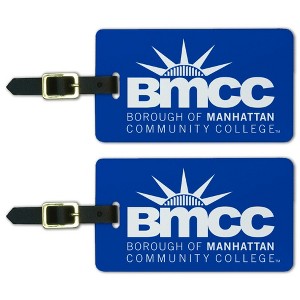 Borough of Manhattan Community College Primary Logo Luggage ID Tags Suitcase CarryOn Cards  Set of 2 - 1 of 4