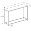 Monarch Specialties Accent Table Console Entryway Narrow Sofa Living Room Bedroom White Laminate Grey Metal Contemporary Modern - 4 of 4