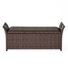 42 Inch Storage Bench, Storage Chest With Hinged Lid For Bedroom End Of Bed, Rattan Bench Foot Rest Stool - 4 of 4