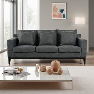80.5" Polyester 3-Seater Sofa with Removable Cushions - 1 of 4