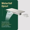 Cobbe Double Handle Waterfall Faucet 3-Hole 8-Inch Widespread Bathroom Sink Faucet Brushed Nickel - 4 of 4
