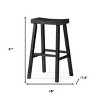 HomeRoots 31" Black Solid Wood Backless Bar Height Bar Chair - 3 of 4