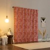 40"x63" Sun Zero Pedra Paisley Embroidery 100% Blackout Back Tab Curtain Panel Rustic Red - 2 of 4