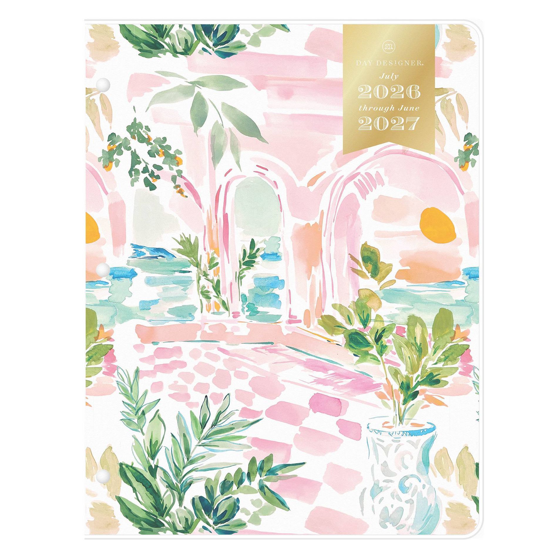 Day Designer 8.5"x11" 2026-2027 Planning Calendar Capri Clear Monthly Stapled