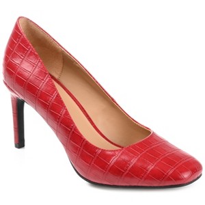 Journee Collection Womens Monalee Square Toe Mid Heel Pumps - 1 of 4