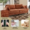 MOONMISS chenille 2-seater wood-legged sofa with LED light, USB charging port and storage bag Living room Bedroom Study room - 2 of 4