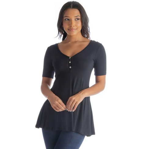 24seven Comfort Apparel Womens Cap Sleeve V Neck Maxi Dress-black-1x :  Target