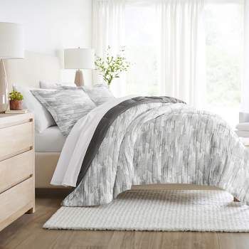 Textured Stripe All Season Reverisble Comforter Down Alternative Filling, Machine Washable - Becky Cameron