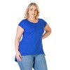 24seven Comfort Apparel Womens Plus Size Hi Lo T Shirt - 2 of 4