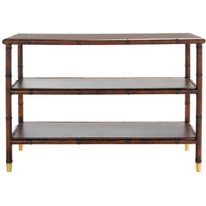 Tudor 2 Shelf Console Table - CNS6601A - Brown - Safavieh - 1 of 4