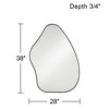 Noble Park Cavandish Rounded Curved Abstract Vanity Wall Mirror Modern Beveled Glass Matte Black Wood Frame 28" Wide for Bathroom - 4 of 4