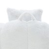 NicBex Giant Bean Bag Chair with Footstool,Faux Fur Shell-Shaped Floor Sofa,Bean Bags for Adults and Kids,Comfy Chair for Living Room & Bedroom - 4 of 4