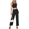 Cargo Pants Women Baggy Casual High Waisted Straight Leg Pants Loose Trousers with Pockets - 3 of 4