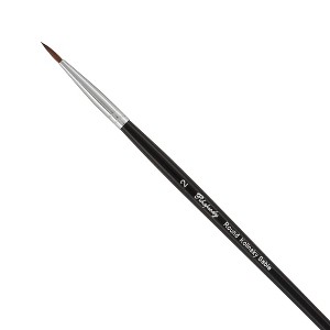 Creative Mark Rhapsody Kolinsky Sable Brushes for Professional Watercolorists - Round  Excellent Spring, Full Belly, Split-Proof Points, Chrome - 1 of 4