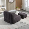 Bean Bag Chair, Super Soft Lazy Sofa Chair with Stool for Living Room, Bedroom, Apartment - 3 of 4