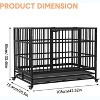 Heavy Duty Metal Dog Crate, Extra Large Folding Dog Cage with Double Doors, Wheels & Removable Tray, Indoor Pet Kennel for All Sizes Dogs - 2 of 4