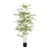 Artificial Bamboo Plant with Lifelike Trunk and Realistic Leaves, Tall Fake Plant with Pot, Indoor Outdoor Faux Tree for Backyard, Garden,Home Decor - 2 of 4