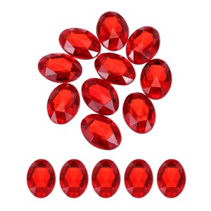 Unique Bargains Acrylic Flat Back DIY Decor Jewelry Oval Gems 10 Pcs - 1 of 4