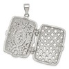 Black Bow Jewelry Sterling Silver and CZ Geometric Design Rectangular Locket, 24mm - 3 of 4