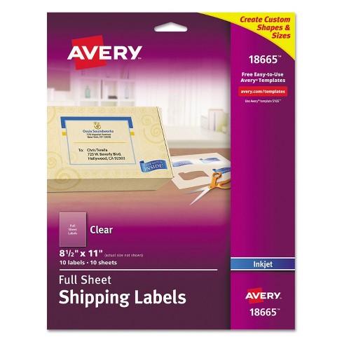 avery inkjet labels