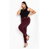 Women's Plus Size Party Fever Pant - oxblood | CITY CHIC - 2 of 4