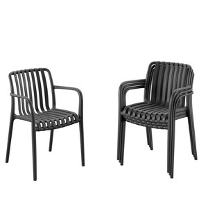 Amazonia Barra 4pc Patio Dining Chair Set Black - 1 of 4