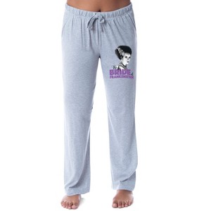 Universal Monsters Womens' The Bride of Frankenstein Sleep Pajama Pants Grey - 1 of 3